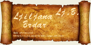 Ljiljana Brdar vizit kartica